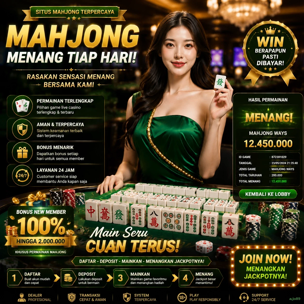 Ikon aplikasi ajo89 resmi